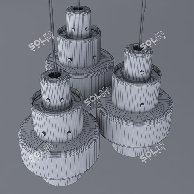 Title: Industrial Charm Pendant, Gask 3D model image 3