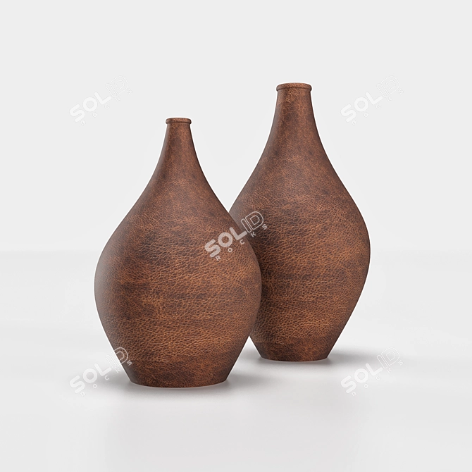 Elegant Glass Vase for Beautiful Flowers 3D model image 1