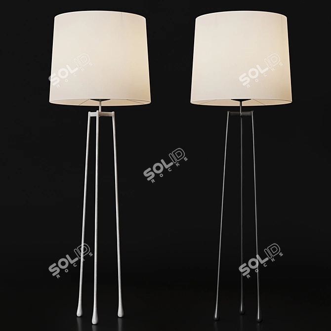 Elegant Liseron Floor Lamp 3D model image 1