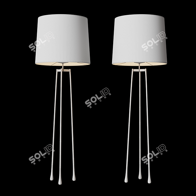 Elegant Liseron Floor Lamp 3D model image 2