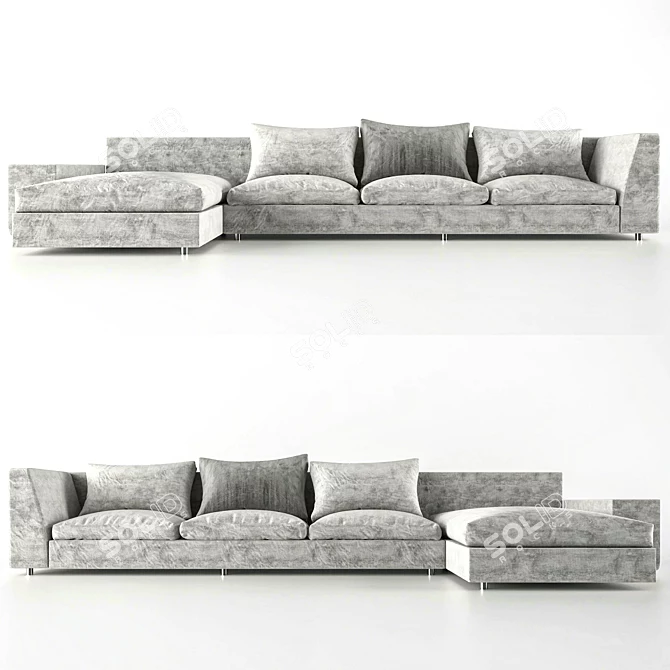 Modern Comfort Sofa 3D model image 1