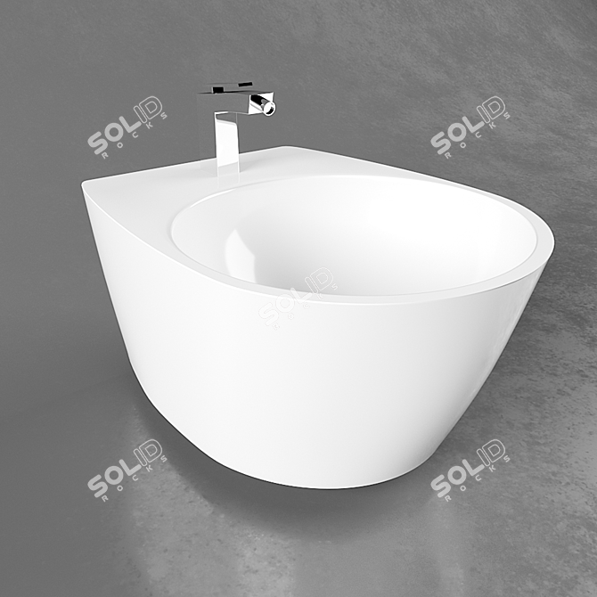 Modern Sinitra Toilet Model 3D model image 1