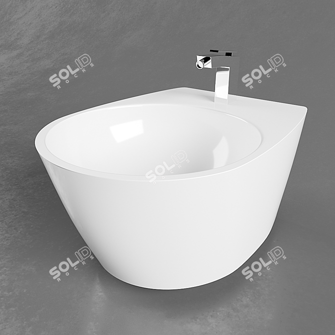 Modern Sinitra Toilet Model 3D model image 2