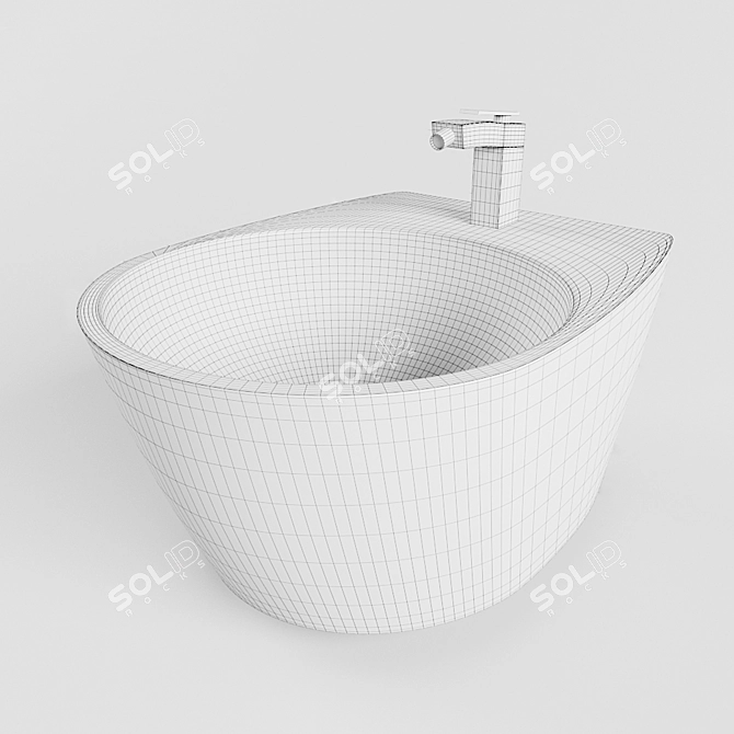 Modern Sinitra Toilet Model 3D model image 3