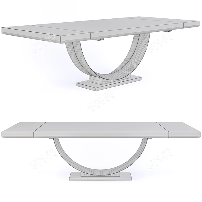Elegant Wimbledon Dining Table 3D model image 2