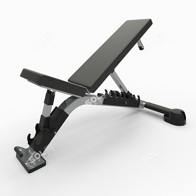 Adjustable Atlantis Bench: Versatile, Portable, and Durable 3D model image 1