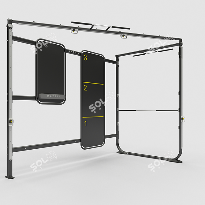 VersaFit Wall-Mounted Training System 3D model image 1