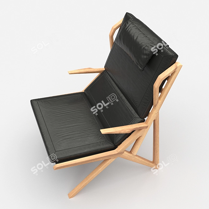 Modern Triangle Armchair 3D model image 2