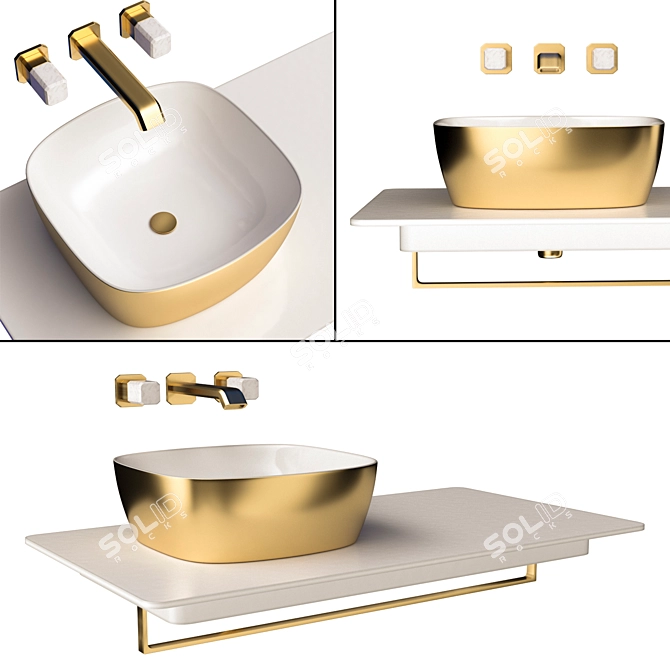 Catalano & Cristina Mixer + Sink 3D model image 1