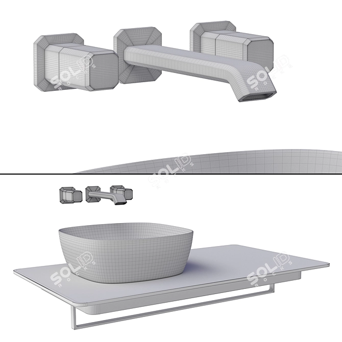 Catalano & Cristina Mixer + Sink 3D model image 2