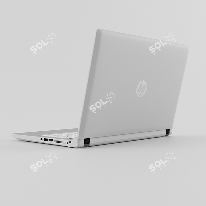 Sleek HP Pavilion 15" Laptop 3D model image 3