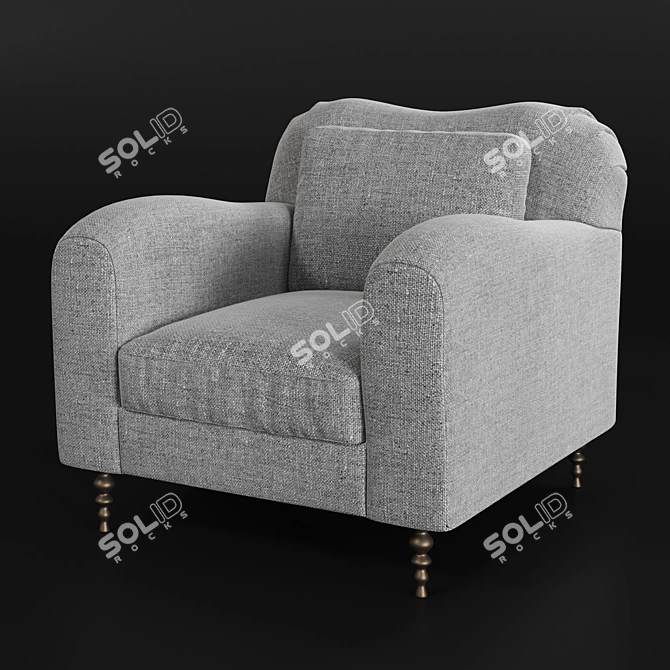 Modern Hillcrest Lounge Chair 3D model image 1