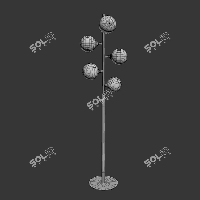 Elegant Padoue Floor Lamp 3D model image 2