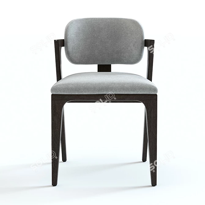 West Elm Adam Court Upholstered Dining Chair 3D model image 3