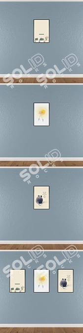 Elegant Wall Art Set 3D model image 3