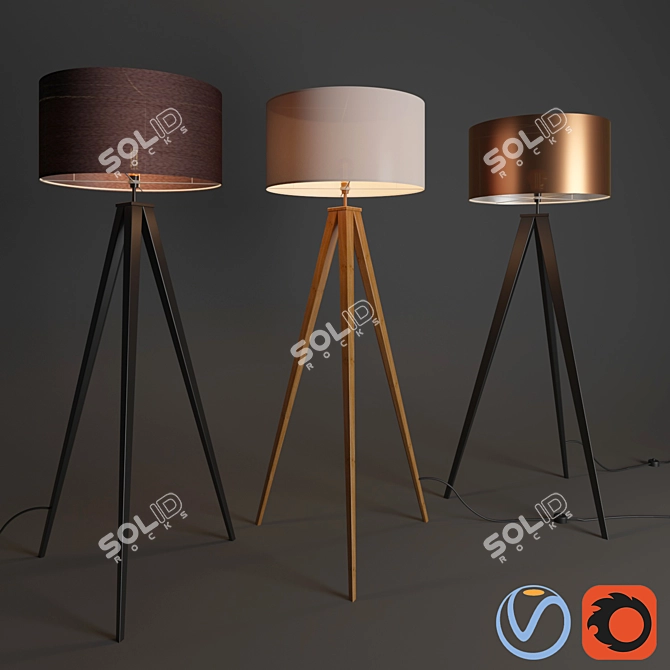 Modern Floor Lamp: Sleek Design & Perfect Lighting 3D model image 1