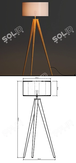 Modern Floor Lamp: Sleek Design & Perfect Lighting 3D model image 2