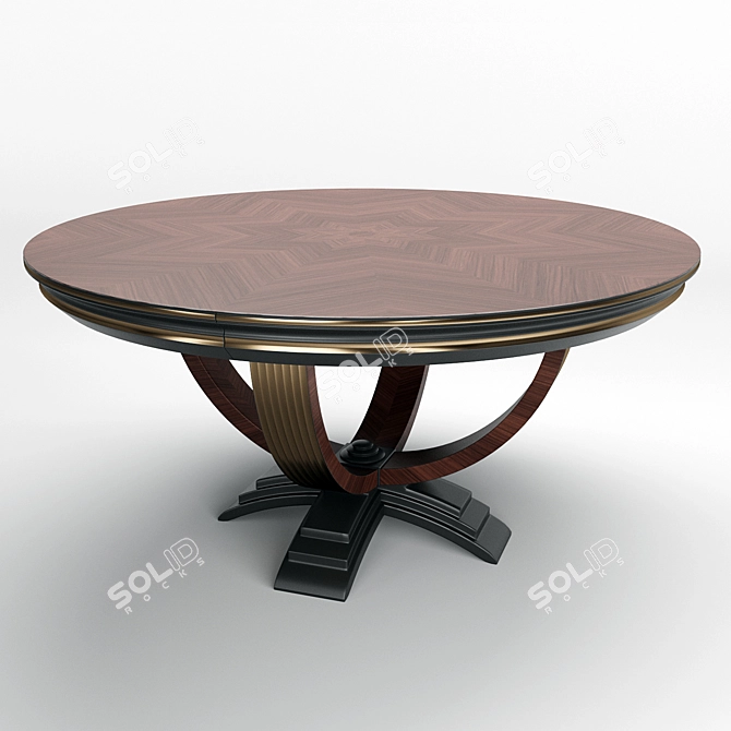  Stunning Petal Design Dinner Table - Oliver Collection 3D model image 1