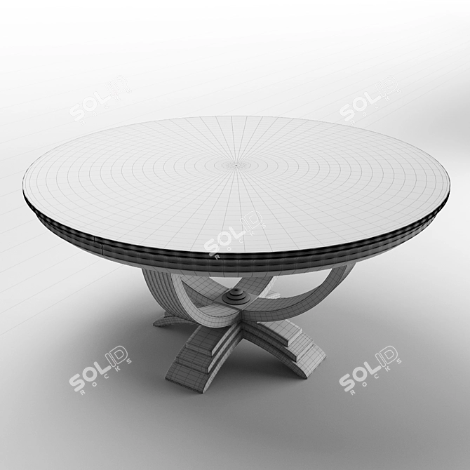  Stunning Petal Design Dinner Table - Oliver Collection 3D model image 3