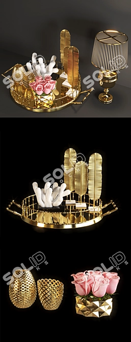 Golden Touch - Luxe Home Decor 3D model image 2