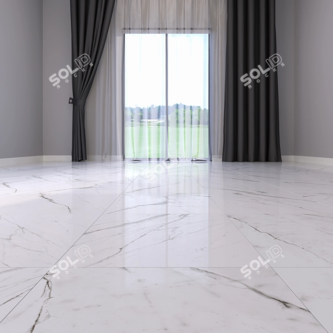 HD Marble Floor Tiles 3D model image 2