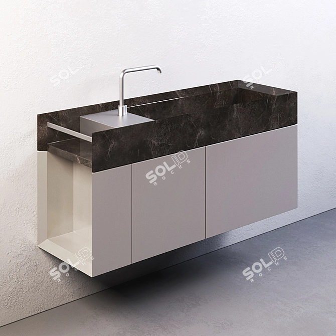 Salvatori Onsen Vanity - 120x40x55 cm 3D model image 1