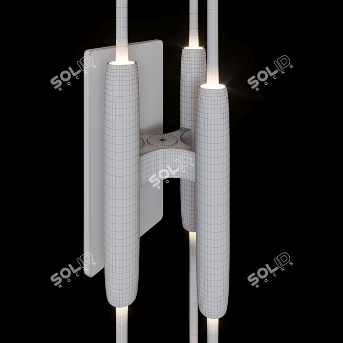 Elegant Vertical Glow: Four Seasons Sconce 3D model image 2