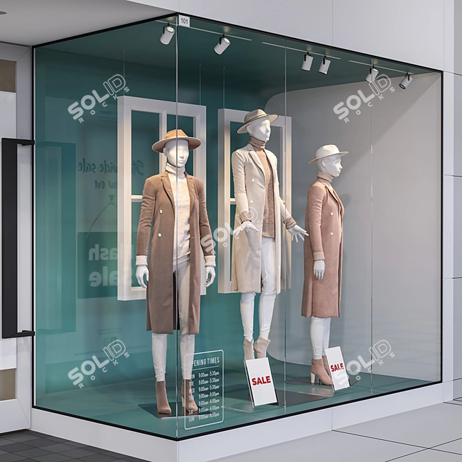 Vray 3.2+ 3DS Max Compatible Mannequin Shop 3D model image 2