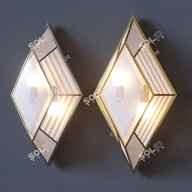 Italian Style Glass Lamp - Cremasco Rilegato 3D model image 1