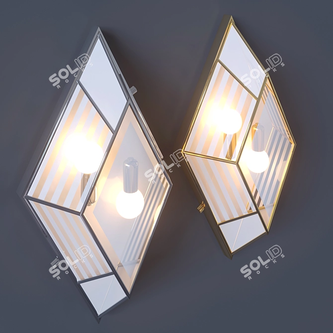 Italian Style Glass Lamp - Cremasco Rilegato 3D model image 2