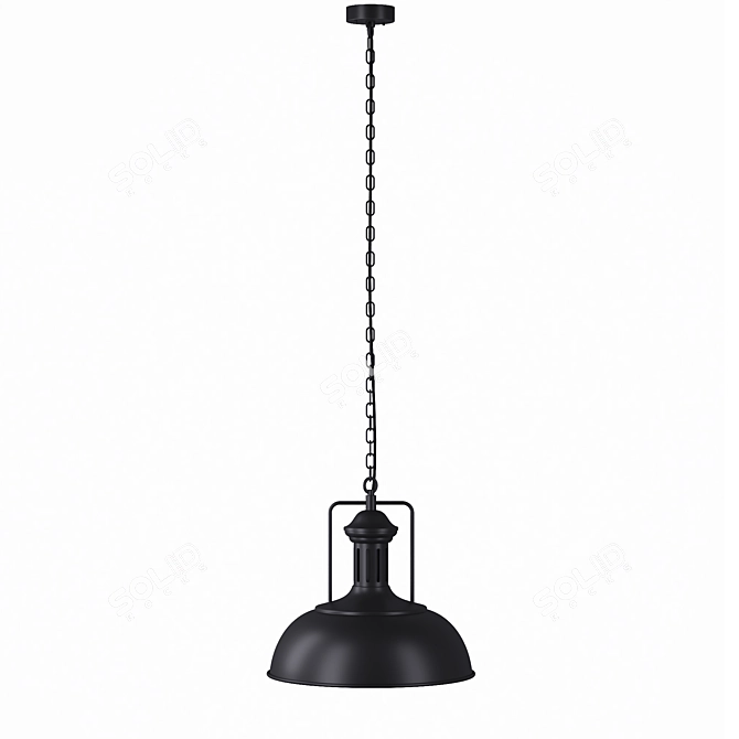 Modern Blacky Art Pendant Light 3D model image 2