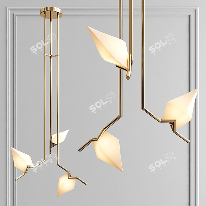 Seed Pendant Trio: Illuminating Elegance 3D model image 1