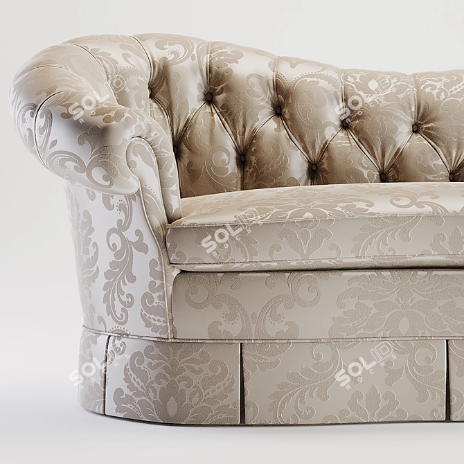 Elegant Victorian Loveseat: Stately Homes 3D model image 2