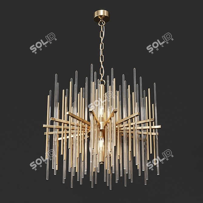 Elect Lampatron: Round Design Chandelier 3D model image 2