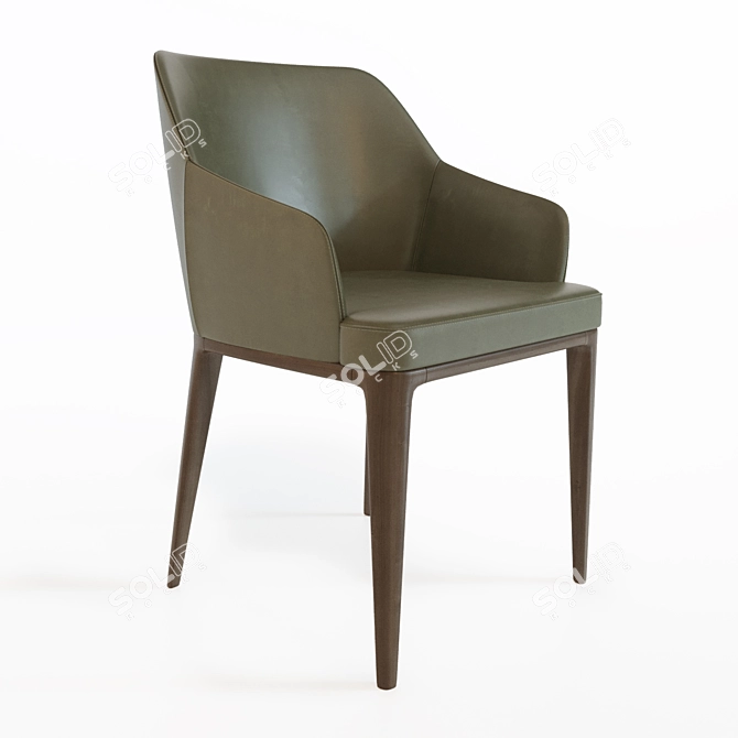 Alivar Amanda Velvet Comfort Chair 3D model image 1