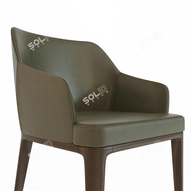 Alivar Amanda Velvet Comfort Chair 3D model image 3