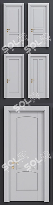 Volhovec Galant - Elegant Classic Door Set 3D model image 2