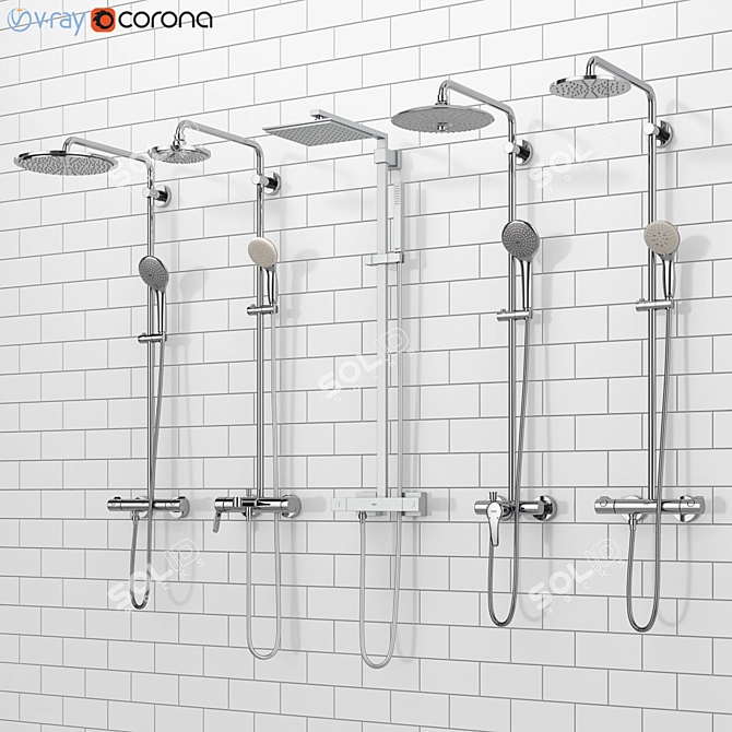 Grohe Euphoria Set 34: Ultimate Shower Experience 3D model image 1