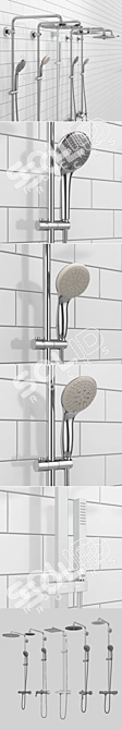 Grohe Euphoria Set 34: Ultimate Shower Experience 3D model image 3