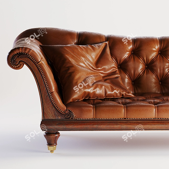 Chatsworth Victorian Sofa: Timeless Elegance 3D model image 2