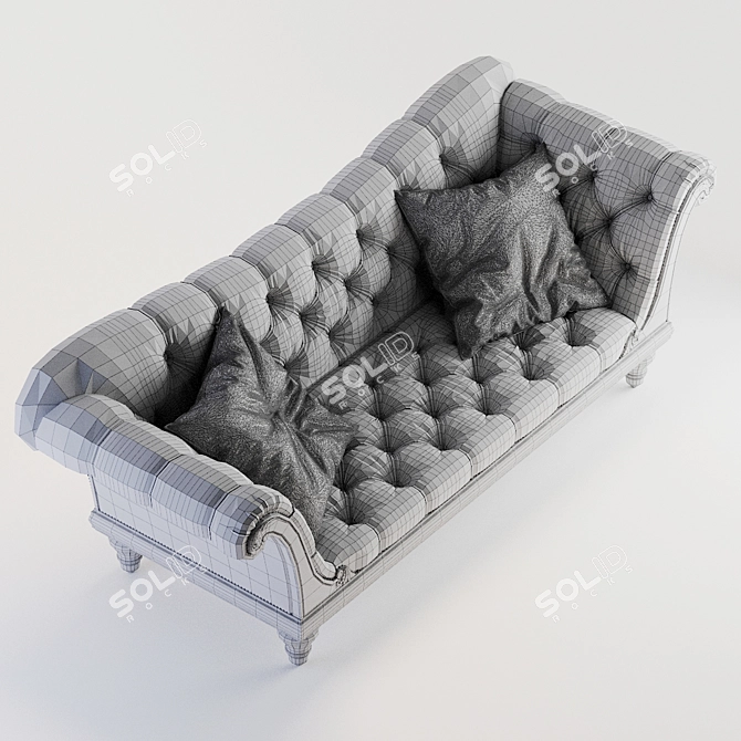 Chatsworth Victorian Sofa: Timeless Elegance 3D model image 3