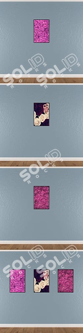 Refined Wall Art Set 3D model image 3