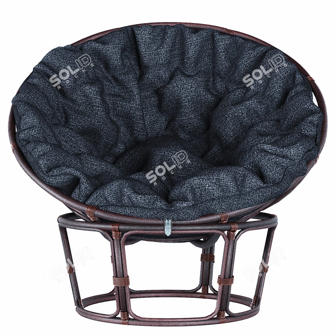 Cozy Papasan Chair: Ultimate Comfort 3D model image 1