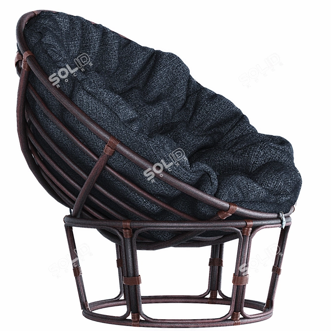 Cozy Papasan Chair: Ultimate Comfort 3D model image 2
