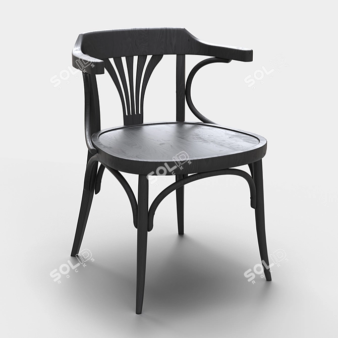 Classic Thonet Chair | Elegant Design 3D model image 1