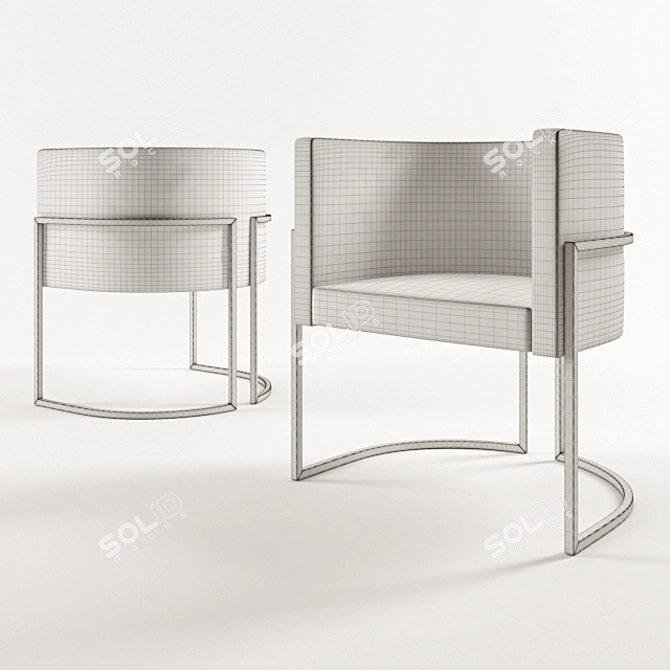 Modern Designer Chair: 2 Models, Premium Texture 3D model image 2