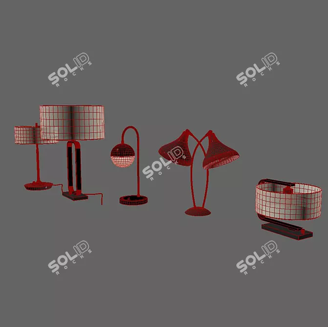 Modern Table & Accent Lamps 3D model image 2