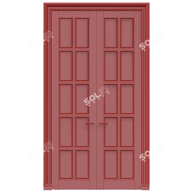 Elegant Classic Interior Doors 3D model image 2