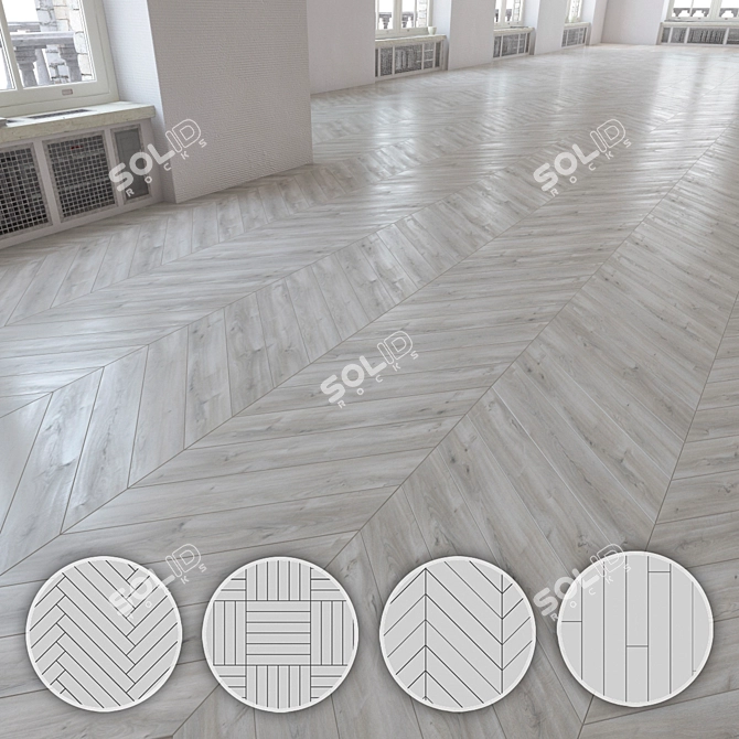 Versatile Laminate Flooring Set 3D model image 1