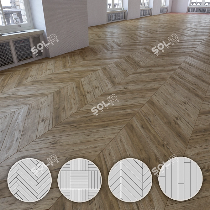 Versatile Laminate Flooring Kit 3D model image 1